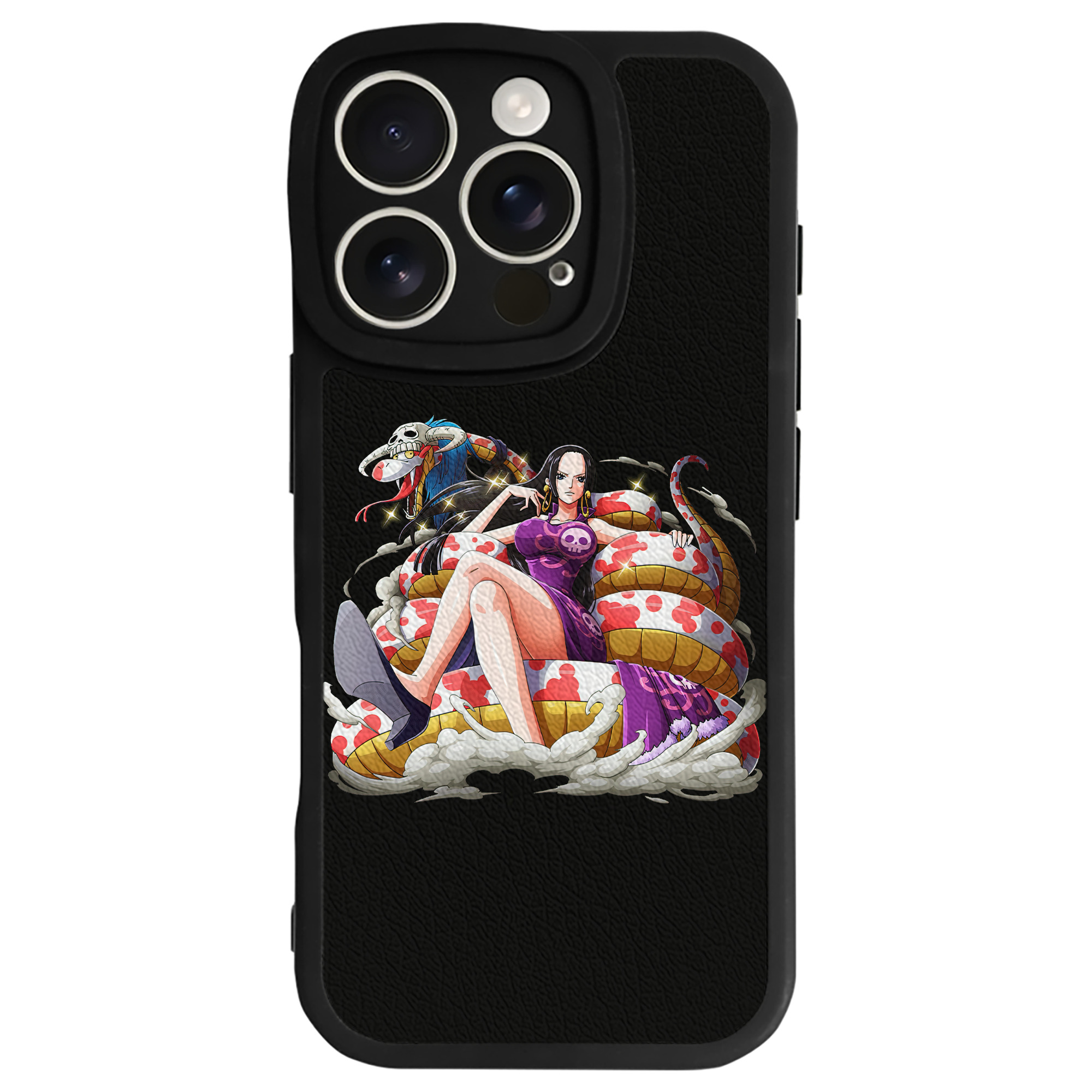 （画像用） ワンピース ボア・ハンコック ONE PIECE Boa·Hancock 【iPhone 16シリーズ対応】シリコンスマホケース（レザー調） 材質：シリコン
